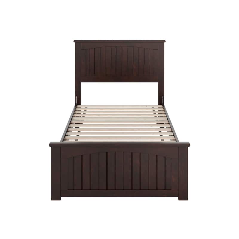Naples Solid Wood Low Profile Platform Bed with Matching Footboard