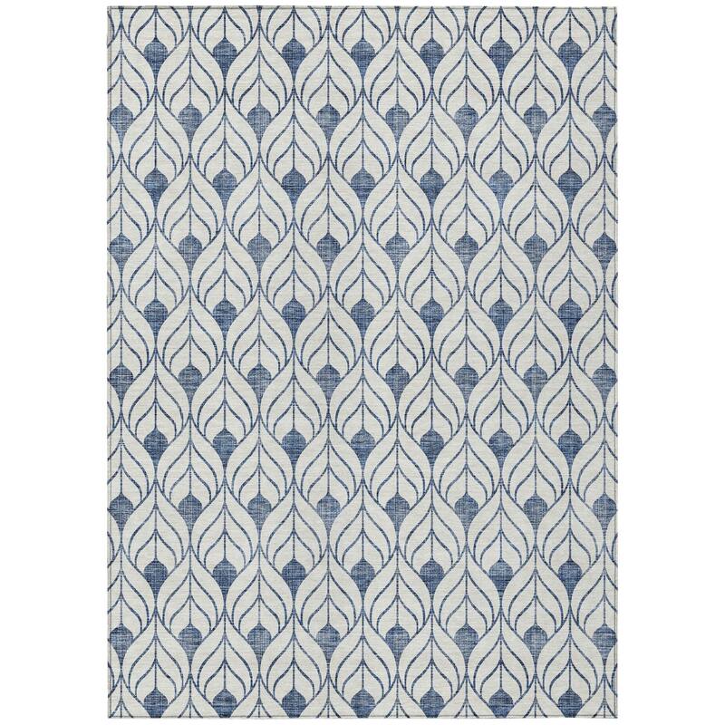 HomeRoots Geometric Transitional Rectangle Outdoor Rug