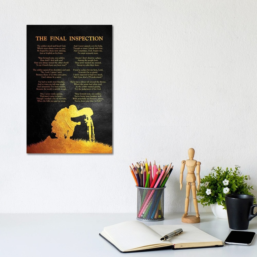 iCanvas "The Final Inspection - A Soldier's Poem" by Adrian Baldovino Canvas Print