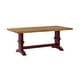 preview thumbnail 10 of 29, Eleanor Two-tone Solid Wood Top Dining Table by iNSPIRE Q Classic Oak Top with Red Base