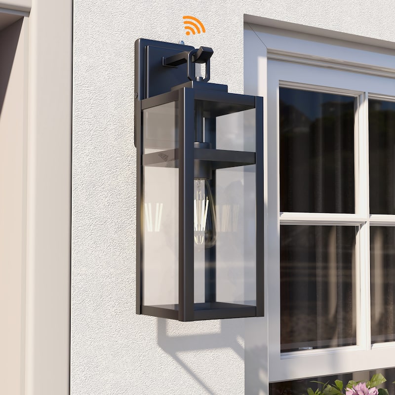 1-Light Dusk to Down Outdoor Wall Light - 5.9"x7.76"x18.39"