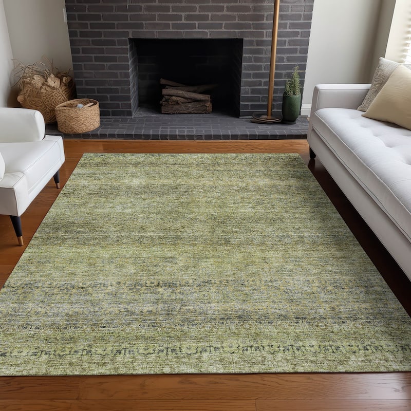 Machine Washable Indoor/ Outdoor Ombre Chantille Rug
