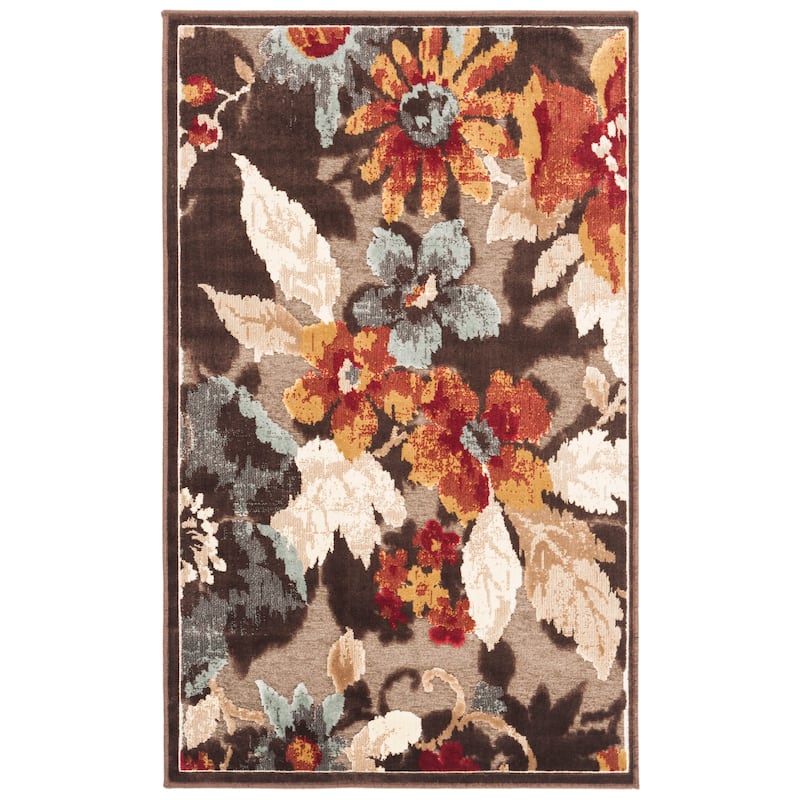 SAFAVIEH Paradise Leontine Modern Viscose Rug - 2'7" x 4' - Dark Brown