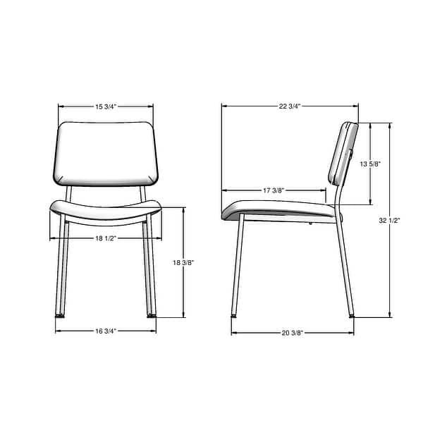 Amisco Sullivan Upholstered Dining Chair with Open Back and Metal Legs
