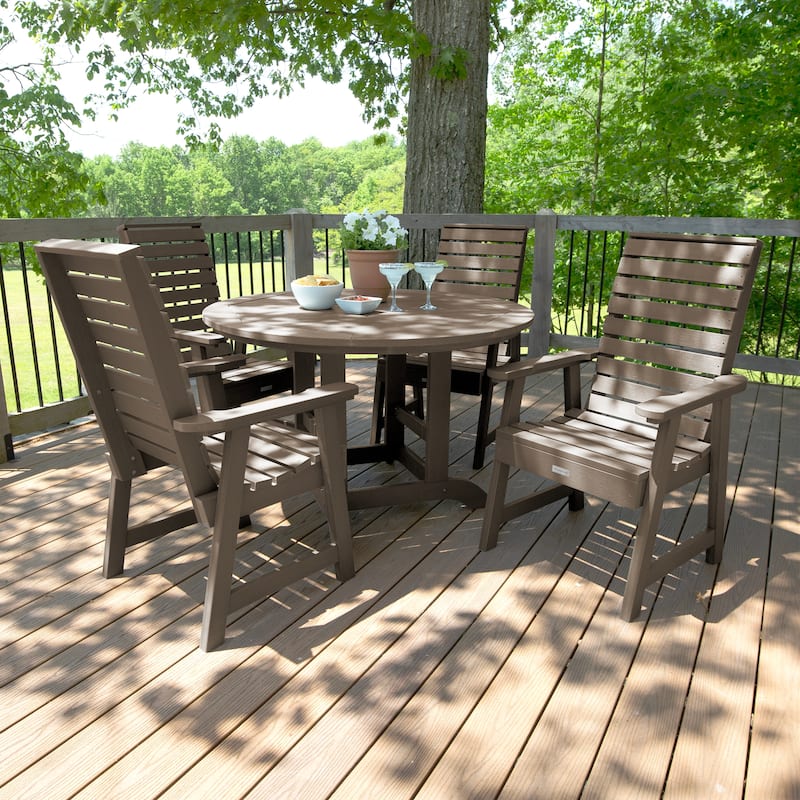 Weatherly 5-piece Outdoor Dining Set - 48" Round Table, Dining-height