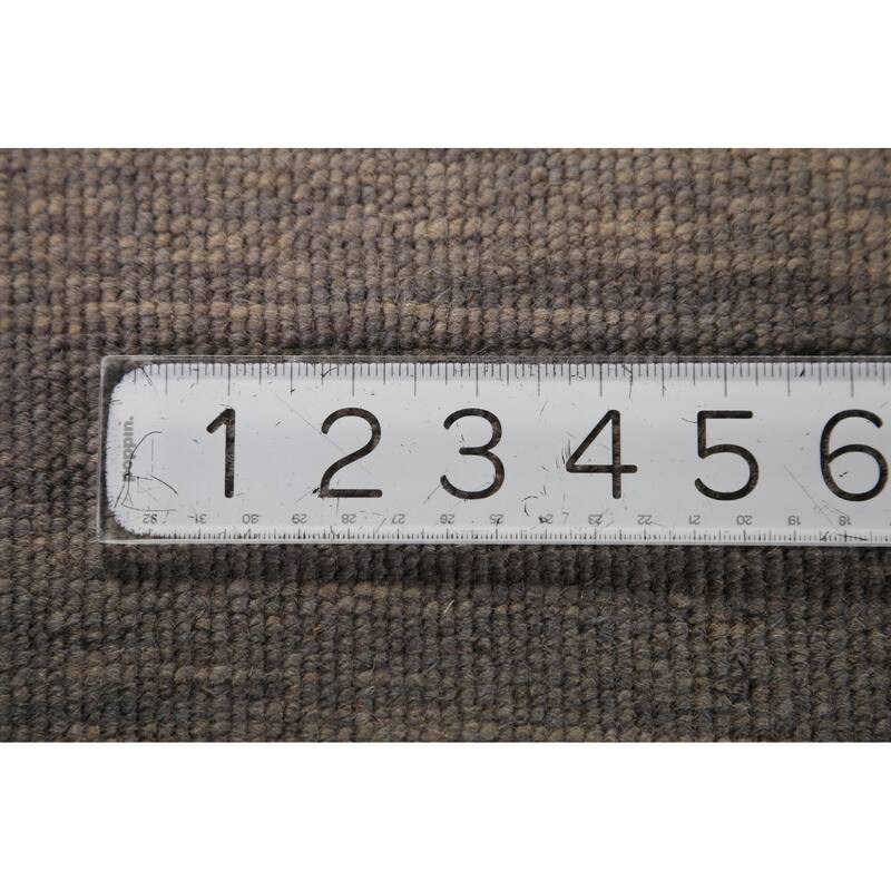 Modern Gray Gabbeh Oriental Area Rug Hand-Knotted Wool Carpet - 7'0" x 9'7"