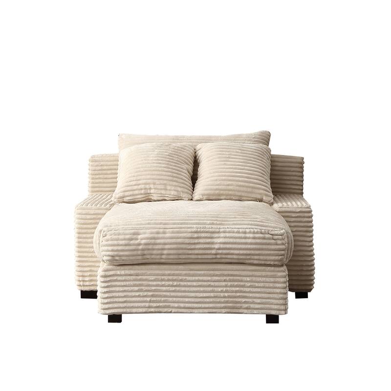 Corduroy Upholstery Sleeper Sofa Couch