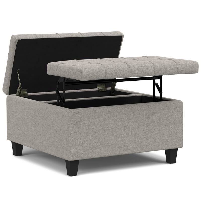 WYNDENHALL Elliot 30 inch Wide Transitional Square Table Ottoman
