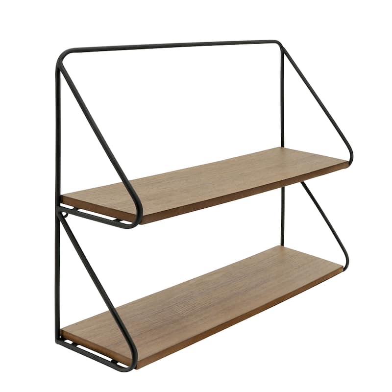 Sagebrook Home 2 Tier Wall Shelves - 20" x 6" x 17"