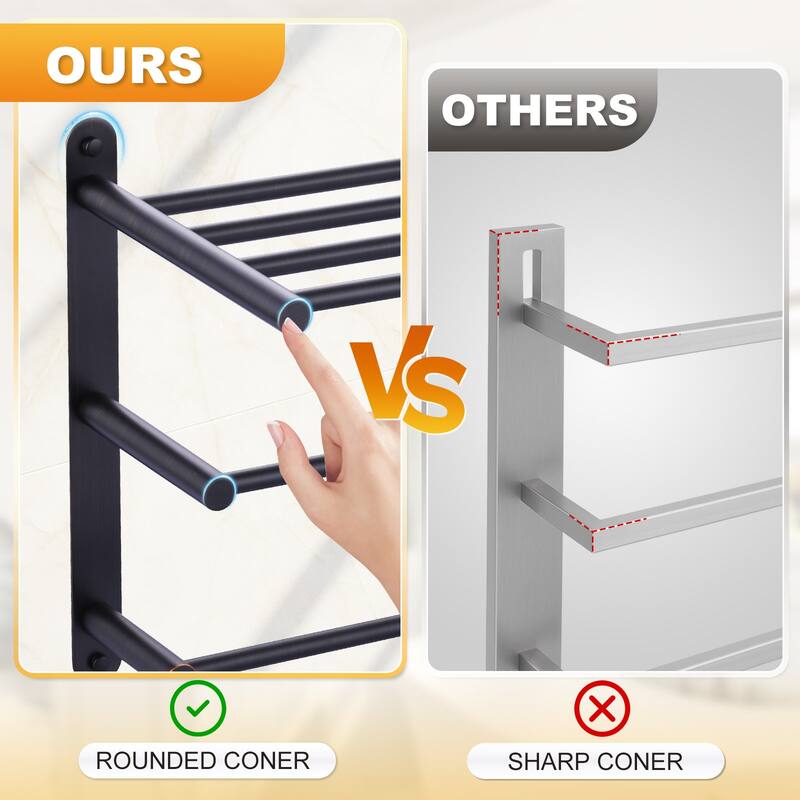 WOWOW 24 in. Bathroom Towel Rack