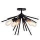 preview thumbnail 7 of 11, Estelle 24-in W Mid-Century Modern Sputnik Semi Flush Mount Ceiling Light - 24-in W x 14.5-in H x 24-in D