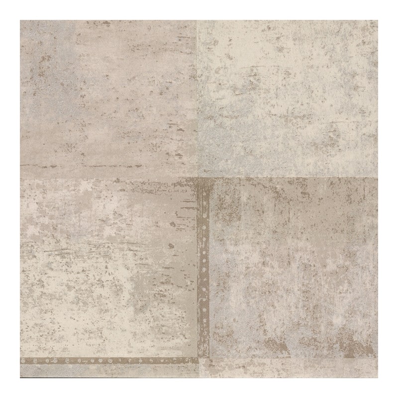 Brewster Vela Taupe Distressed Geometric Wallpaper - 21 x 396 x 0.025