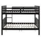 preview thumbnail 16 of 16, Full over Full Bunk Bed with Ladder for Bedroom, Guest Room Furniture-White