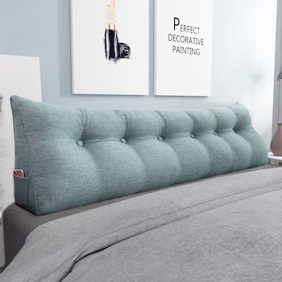WOWMAX Bed Rest Wedge Bolster Reading Pillow Back Lounge Support Gray