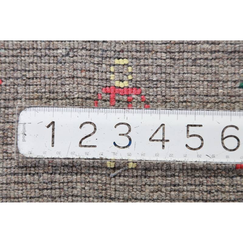 Hand Knotted Oriental 100% Wool Carpet Tribal Tribal Greys & Charcoal Gabbeh Area Rug - 10' 0'' X 8' 1''