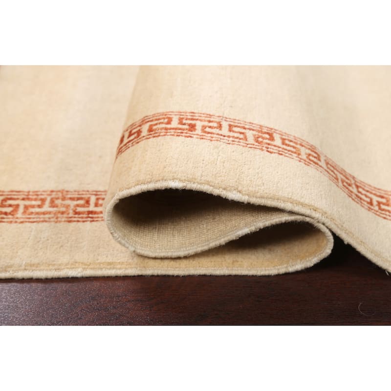 Geometric Bordered Gabbeh Kashkoli Oriental Area Rug Wool Hand-knotted - 3'3" x 5'0"