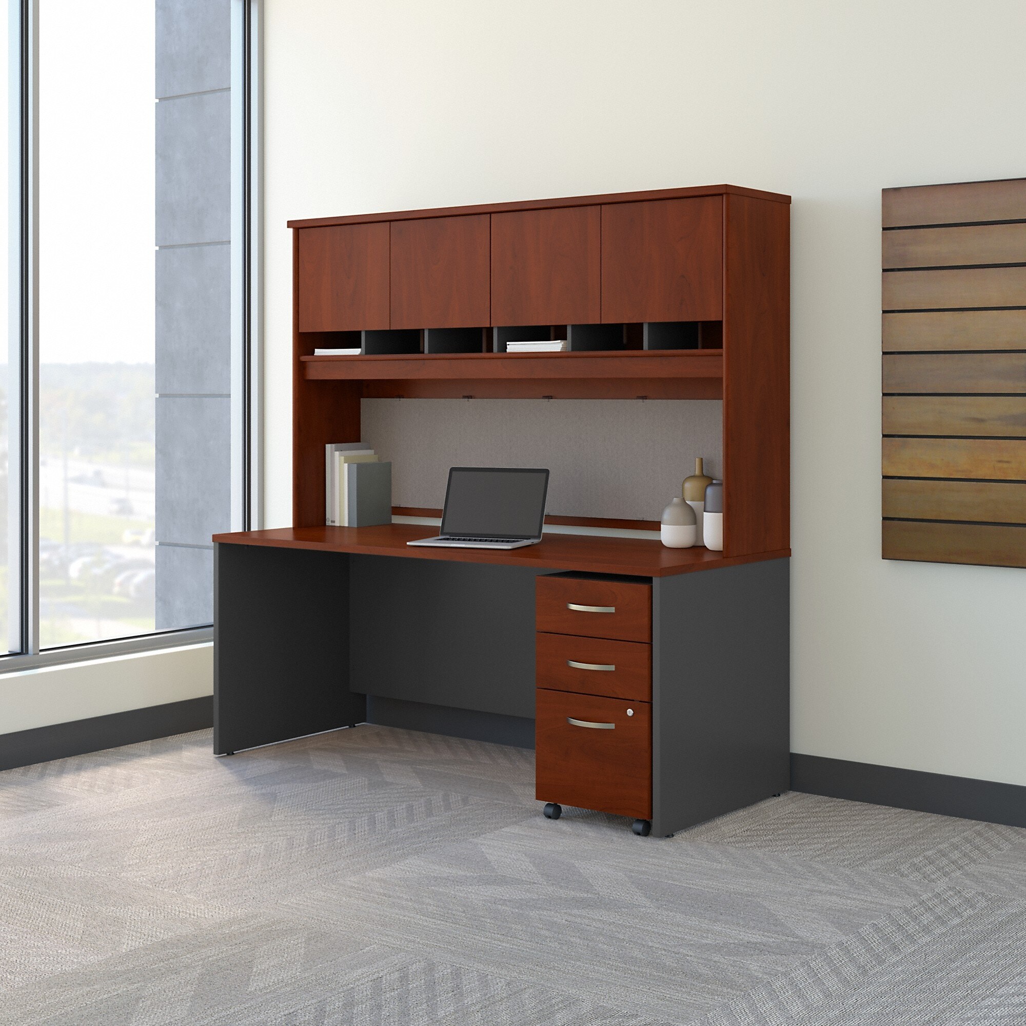 30 top desk hutch