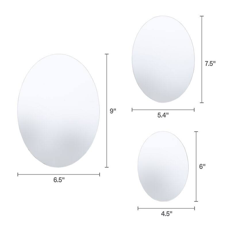Elements Set of 7 Oval Wall Mirrors