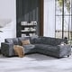 preview thumbnail 9 of 34, GDFStudio - Jackson Oversized L-Shaped Corduroy Corner Couch with Armrest Storage