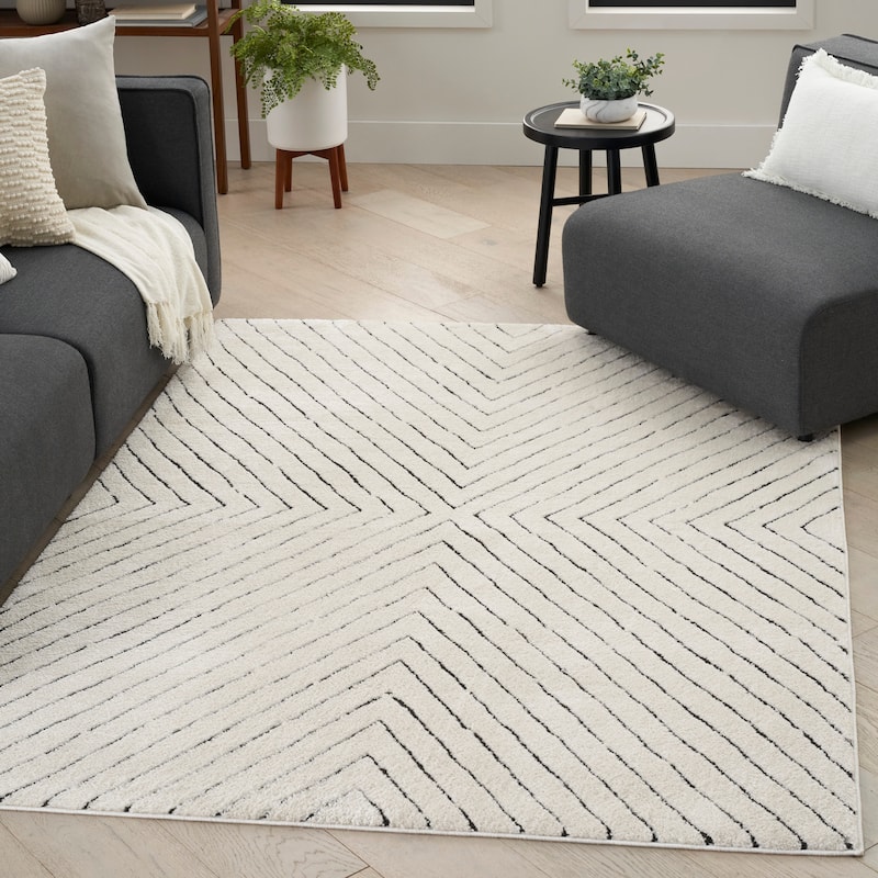 Nourison Cozy Modern Indoor Abstract Area Rug