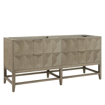 James Martin Vanities Emmeline 72" Double Vanity, Pebble Oak