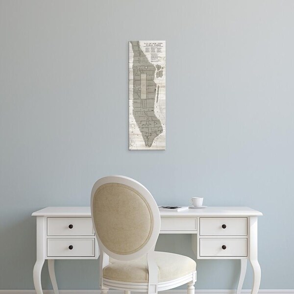 Easy Art Prints Wild Apple Portfolio's 'New York Parks Map Vertical' Premium Canvas Art