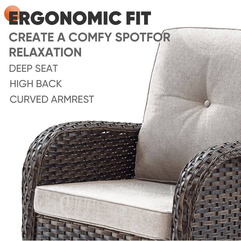 Outdoor Sectional Sofa with Chair Funiture Set