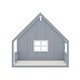 preview thumbnail 33 of 37, Full Size Wood House Bed with Window and Fence, with a LED Light
