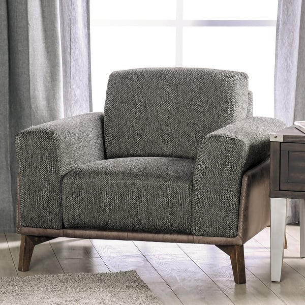 Yunger Contemporary Grey Fabric Upholstered Chair by Furniture of