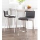 preview thumbnail 2 of 28, Mason Contemporary Swivel Counter Stool Upholstered in Faux Leather (Set of 2) - N/A