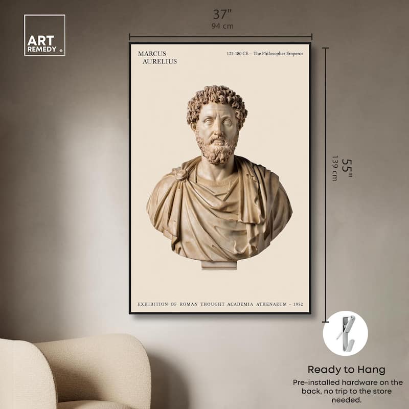 Philosopher Emperor's Gaze Canvas by Art Remedy