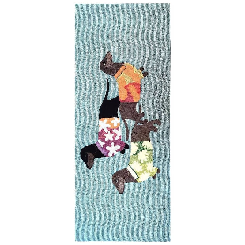Liora Manne Frontporch Tropical Hounds Indoor/Outdoor Rug