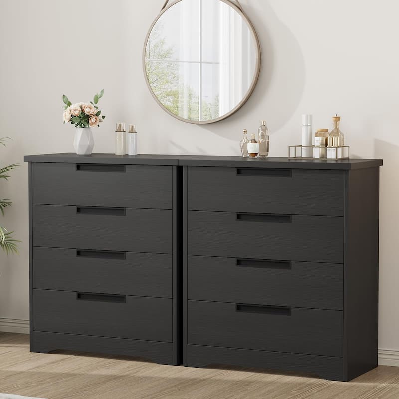 4/5 Drawer Dresser for Bedroom,Wooden Dresser Chest of Drawers with Embedded Handles