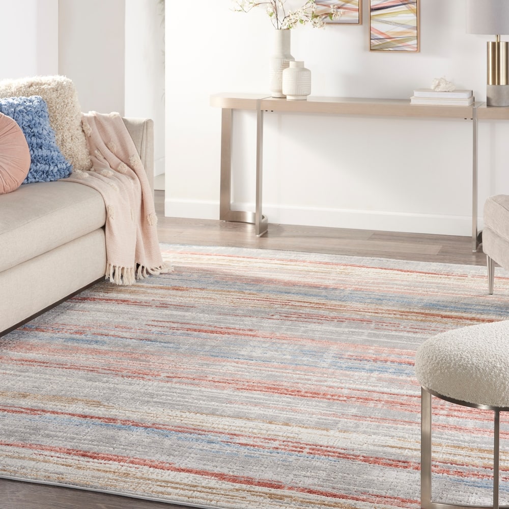 Nourison Elation Modern Abstract Stripe Area Rug