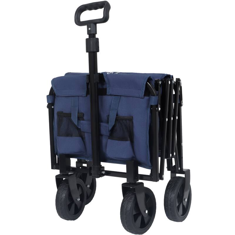 Expandable Dual-Layer Utility Wagon with 100% Extra Space - Grocery Cart for Camping, Shopping, Sports, Gardening, Fishing