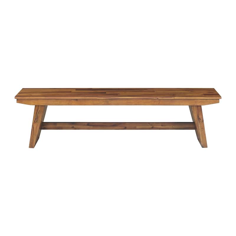 Vantage Wooden Bench, Ornate Spice Acacia