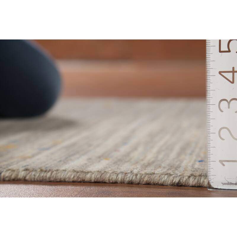 Striped Gabbeh Indian Runner Rug Hand-Knotted Wool Carpet - 2'11"x 9'8"