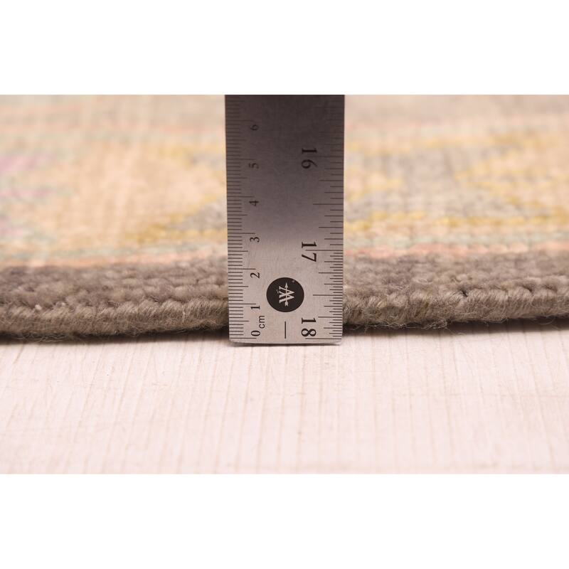 ECARPETGALLERY Hand-knotted Modern Oushak Dark Grey Wool Rug - 8'9 x 11'9