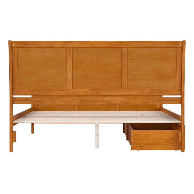AFI Portland Platform Bed with Matching Footboard & Storage Drawers