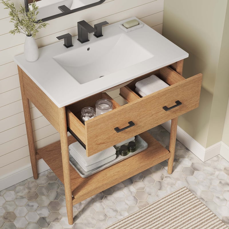 Zaire 18"/24"/30"/36"/48" Bathroom Vanity with White Sink Top