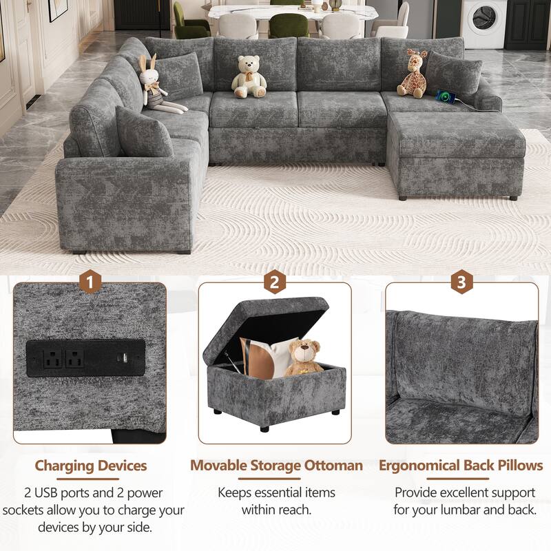 Sectional Sofa Pull-out Sofa Bed Sleeper