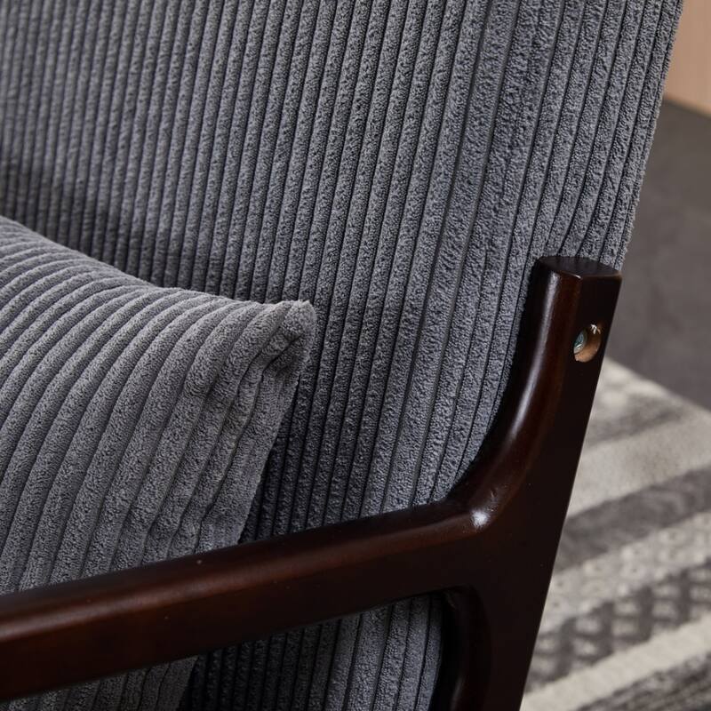 Anmytek Mid Century Modern Vintage Luxury Accent Chair and Coffee Table Set Leisure Living Room Bedroom Relaxation Furniture