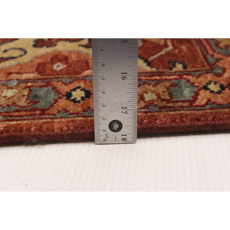 ECARPETGALLERY Hand-knotted Jules Sultane Dark Copper, Ivory Wool Rug - 9'9 x 13'10