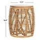 preview thumbnail 6 of 5, SAFAVIEH Maui Rattan Drum Stool Table -Natural - 17.7" x 17.7" x 18.9"