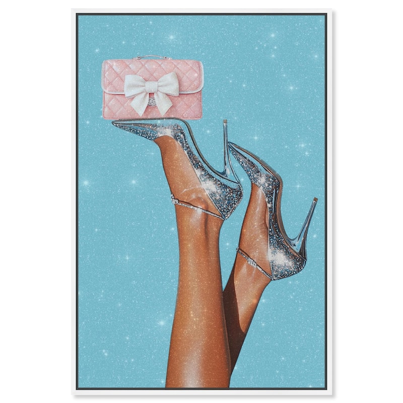 Clutch Purse on Display Canvas by Art Remedy - 30" x 45" - White