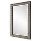 preview thumbnail 4 of 3, Silvio TiLED Rectangular Vanity Wall Mirror 32.75" Silver and Black