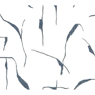 Nikki Chu Ivory Coast Navy and Glint Premium Peel and Stick Wallpaper