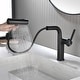 preview thumbnail 9 of 12, Modern 180 Degree Swivel Single Handle Bathroom Faucet with Pull Down Sprayer 3-Function Mode