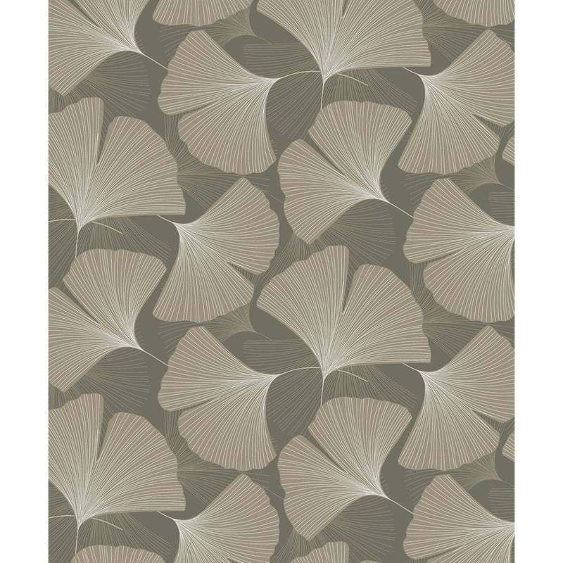 Seabrook Designs Keilani Non-Woven Unpasted Wallpaper - 20.9 in. W x 33 ft. L - Taupe