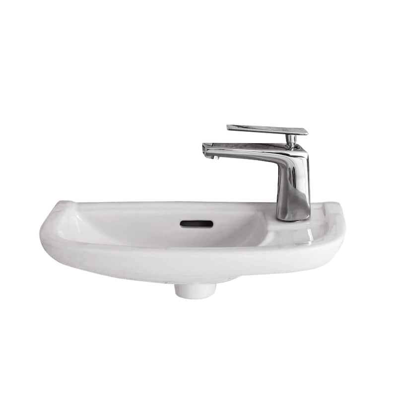 Fine Fixtures White 20-inch Wall-mounted Sink